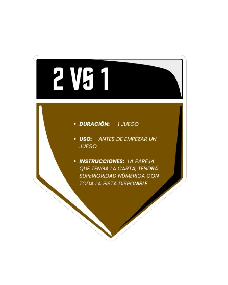 Carta 2 vs 1 de Kings Padel League, nivel oro