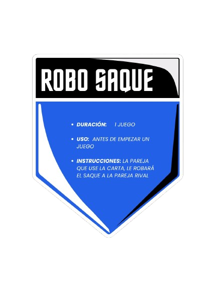 Carta Robo saque de Kings Padel League, nivel azul