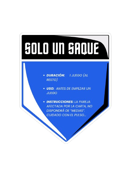 Carta Solo un saque de Kings Padel League, nivel azul